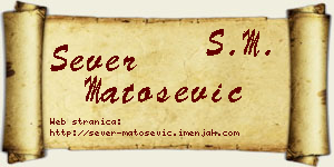 Sever Matošević vizit kartica